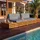 MCW Garten-Garnitur MCW-L28, Lounge-Set Sitzgruppe Lounge-Sessel Sofa, Spun Poly Akazie Holz MVG ~ Polster dunkelgrau
