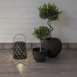 Star Trading LED Solarlaterne Calabria 26 x 28 cm schwarz