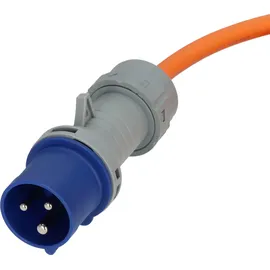 Brennenstuhl Camping CEE-Verlängerungskabel mit CEE-Stecker und Winkelkupplung inkl. Schutzkontakt-Kombisteckdose mit LED Spannungsanzeige (10m, orange