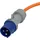 Brennenstuhl Camping CEE-Verlängerungskabel mit CEE-Stecker und Winkelkupplung inkl. Schutzkontakt-Kombisteckdose mit LED Spannungsanzeige (10m, orange