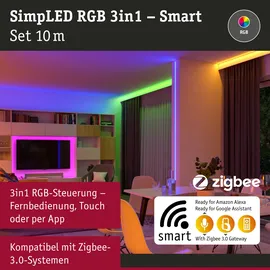 Paulmann SimpLED LED Strip Smart Home Zigbee Komplettset 70535 26W RGB 1000 cm
