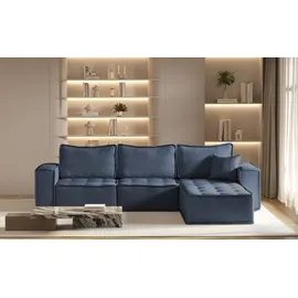 kaiser möbel L-förmige Bohoo-Maxi-Ecke in zeitlosem Design Blau Rechts