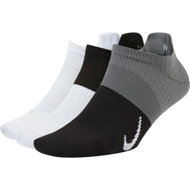 Nike Everyday Plus Lightweight No-Show Socken (3 Paar), Mehrfarbig, S