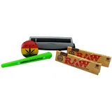raupir Set 1 Futurola Drehmaschine King Size KS Poacher Cone Roller Stopfer 120mm Grinder RAW Papers Farbe wird nach Verfügbarkeit geliefert