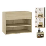 vidaXL Schuhbank Sonoma-Eiche 60x30x45 cm Holzwerkstoff