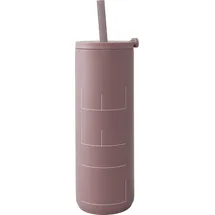DESIGN LETTERS Life Thermobecher 500 ml Altrosa mit Strohhalm