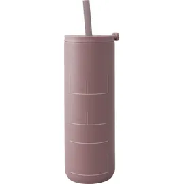 DESIGN LETTERS Life Thermobecher 500 ml Altrosa mit Strohhalm