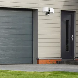 SSC-LUXon NORSU Außenlampe mit Bewegungsmelder & Lichtsensor 40W - LED Wand Außenleuchte 2 flammig schwenkbar IP65