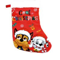 PAW PATROL Weihnachtsmann Weihnachtsstrumpf, Weihnachtsbaumdekoration Chase und Marshall Design, Kamindekoration, Süßigkeiten und Geschenktüte, 42 x 32 cm