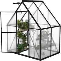 UISEBRT Gewächshaus Treibhaus für Garten Tomatenhaus mit Fundament Frühbeet Pflanzenhaus mit Fenster & Wetterfestem Hohlkammerplatten Gartengewächshäuser 125x180x195cm UV- & Frostgeschützt