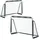 Relaxdays Fußballtor-Sets Grau 110 x 150 x 75 cm