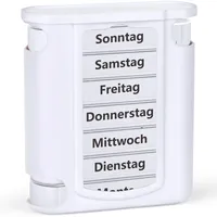 Opret 7-Tage Tablettenbox mit 4 Fächern für Morgens, Mittags, Abends und Nachts - Medikamentenbox, Pillenbox, Tabletten Organizer, Supplement Box