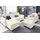 exxpo - sofa fashion "Elio, kompakt, bequem & zeitloses Design, Breite 217cm, L-Form", weiß (alpine weiß), B:217cm H:84cm T:157cm, Luxus-Kunstleder;NaturLEDER (echtes Rindsleder) in Sitz und Rücken.