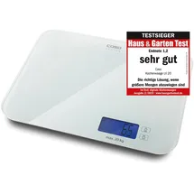 CASO Design CASO LX 20 - Design Küchenwaage, Testsieger Haus & Garten Wiegeskala bis maximal 20 kg, wertige Glas-Wiegefläche, Präziser Wiegesensor in 5 g-Schritten