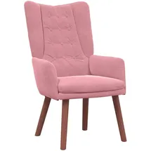 vidaXL Sessel 63 x 67 x 94 cm Rosa Samt