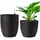 luxuskollektion Blumentopf Selbstbewässerung Wasseranzeiger 18,5 x 16 cm Schwarz