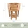 NATIV Pflanzkasten aus Holz 6eckig, 80 cm hoch, Blumenkübel mit Füßen, Pflanzgefäß