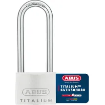 ABUS Titalium 64TI/50HB80 mit hohem Bügel - Kellerschloss mit Schlosskörper aus Spezial-Aluminium - gehärteter Stahlbügel - ABUS-Sicherheitslevel 6
