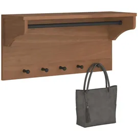 vidaXL Wandgarderobe SANDNES 87 x 30 x 42 cm Kiefer Braun