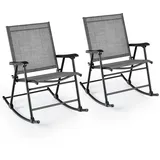Schaukelstühle Schwingsessel Klappstuhl 2er Set Gartenstühle Schaukelsessel