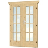 SKANHOLZ Skan Holz Doppeltür BxH 123,4 x 193 cm, vollverglast für 28 mm Häuser