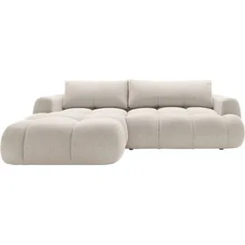 Mirjan24 Eckcouch mit Schlaffunktion 2-Sitzer Beige
