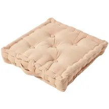 Homescapes Kissenbezug Unifarben 50 x 50 cm Beige