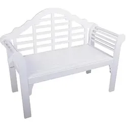 Garden Pleasure Gartenbank PATTAYA 985181 weiß Holz 124,0 cm