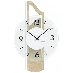 AMS -Wanduhr Sonoma Aluminium Quarz 42cm- 9681