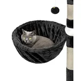 LIONTO Liegemulde für Kratzbäume, Liegefläche mit stabilem Metallrahmen Ø 25 cm Tiefe, schwarz