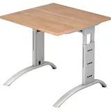 Hammerbacher Schreibtisch 80x80cm Nussbaum