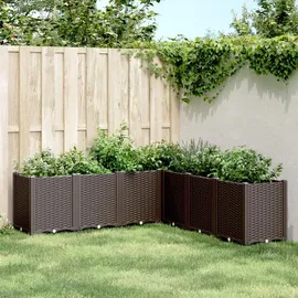 vidaXL Pflanzkübel Braun 160x160x53 cm PP