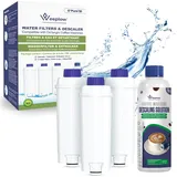 Wasserfilter für DeLonghi Kaffeemaschinen – 3 kompatible Filter + Entkalker 300ml – für Magnifica, Dinamica, PrimaDonna, ECAM ESAM ETAM (Pflegeset Weeplow)