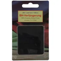 Zettl GmbH BH-Verlängerung 3-reihig, 57 mm schwarz (Stück, 1 St), BH-Verlängerung, BH-Extender, BH-Verlängerungsstück, BH-Erweiterung, B schwarz 57 mm