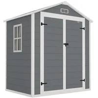 Outsunny Gerätehaus Pultdach 1,83 x 1,34 m Grau