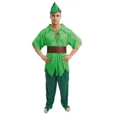 P'TIT CLOWN - Peter Kostüm - Kostüm für Erwachsene - Perfekt für Karneval, Kostümpartys und Motto-Events - Bequem und originell - Polyester - Grün (L-XL)