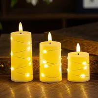 Led-kerzenlicht, 4, 5, 6 Zoll, Batteriebetrieben, Mit Fernbedienung Und Integrierter Canvas-kette (pzcc)