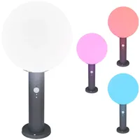 GLOBO Stehlampe mit Bewegungsmelder Sockelleuchte Außen Außenleuchte Sensor Aluminium,