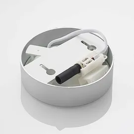 PRIOS LED-Deckenleuchte Edwina, silber, 12 cm, CCT, IP44 - Silber/Grau