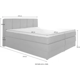 HAPO Boxspringbett 140 x 200 cm Grau