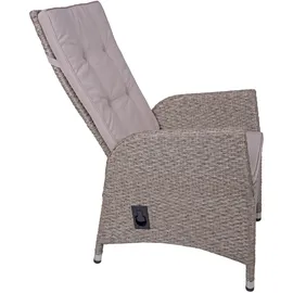 Garden Pleasure Braga Gartenstuhl 68 x 60 x 109 cm weidenbraun/grau 2 St.