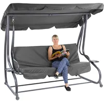 DEMA Hollywoodschaukel Grau 3-Sitzer