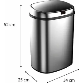 catterhouse Futuro 30l Sensor Mülleimer und Recycling, 30 l, 34 x 25 x 52 cm, mit Bewegungssensor und automatischer Öffnung