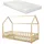 [en.casa] Hausbett Hesel 90 x 200 cm Kiefer naturbelassen beige