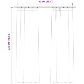 vidaXL Verdunkelungsvorhänge mit Haken 2 Stk. Samt Beige 140x225 cm