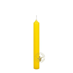 Jaspers Kerzen Formkerze Kronenkerzen zitrone 175 x 22 mm, 10 Stück
