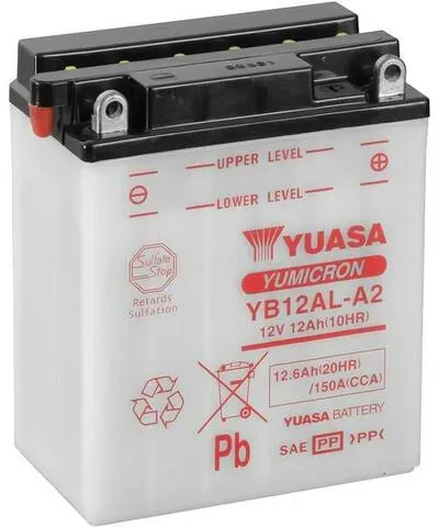 YUASA YB12AL-A2 Batterie ohne Säurepack