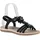 Stiefelparadies Damen Riemchensandalen in Schwarz,