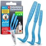 BluePet Zeckenhaken 3er Set, Zeckenentferner, Zeckenzange, Zeckenhebel Mensch & Tier 3 St Zubehör