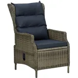 vidaXL Gartensessel 57 x 121 x 80 cm braun inkl. Auflage